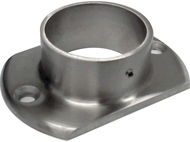 CONEXIÓN OVALADA A MURO PISO PARA TUBO EN INOX T304